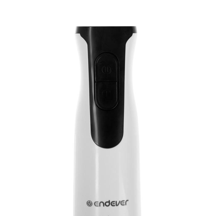 

Блендер Endever Sigma-78, погружной, 1000 Вт, 0.6 л, 2 скорости, белый/черный