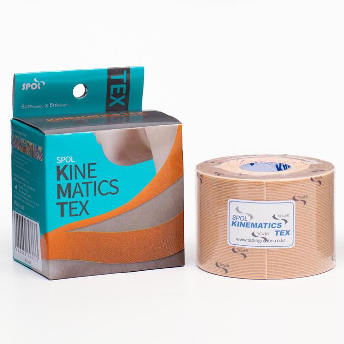 фото Кинезио тейп spol tape 5 см x 5 м, бежевый