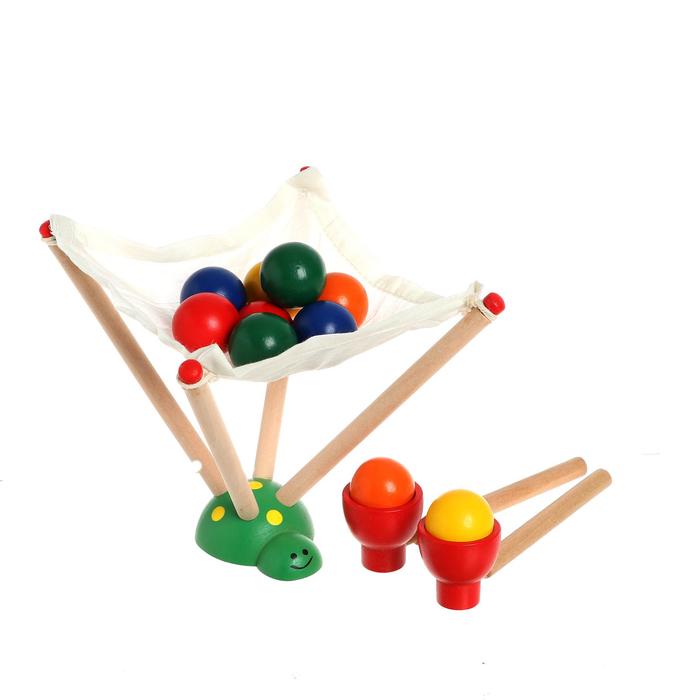 Деревянная игрушка «Вылови шарик», 7,5 × 9,5 × 16,5 см