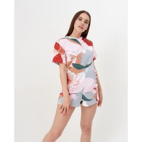 

Пижама женская (футболка и шорты) KAFTAN "Цветы" р. 48-50