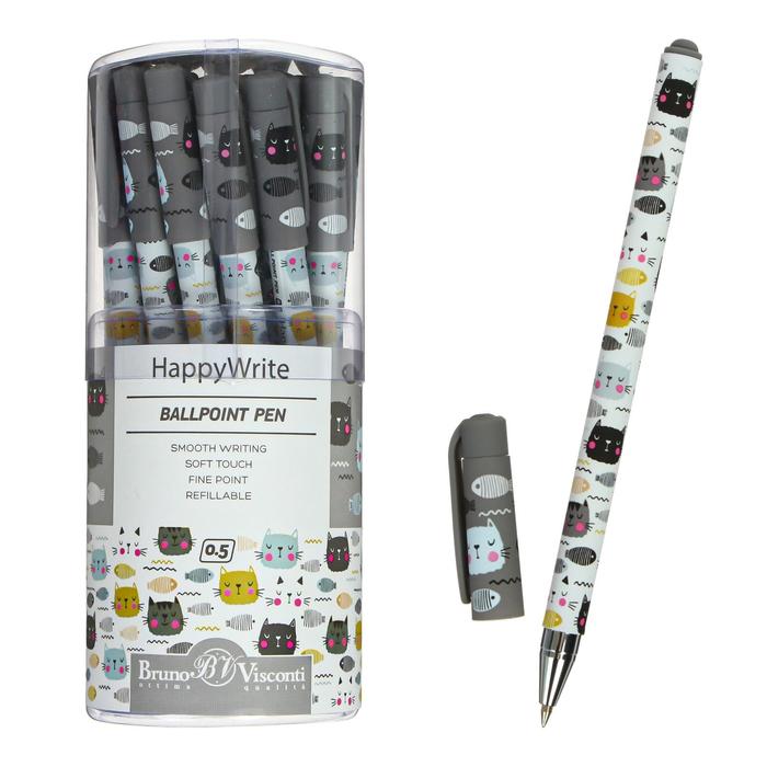 

Ручка шариковая HappyWrite "Цирк.Котик", 0,5 мм, синие чернила