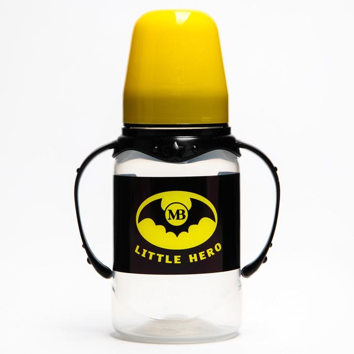 Бутылочка для кормления Little hero, 150 мл цилиндр, с ручками
