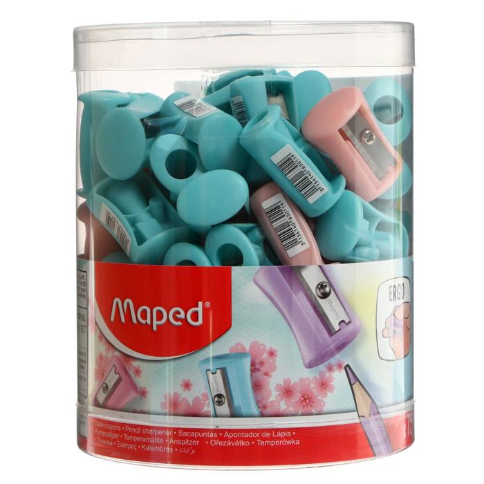 Точилка 1 отверстие Maped VIVO PASTEL, пастельные цвета, в дисплее