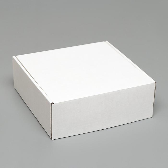 цена Коробка самосборная, белая, 26 х 26 х 9,5 см