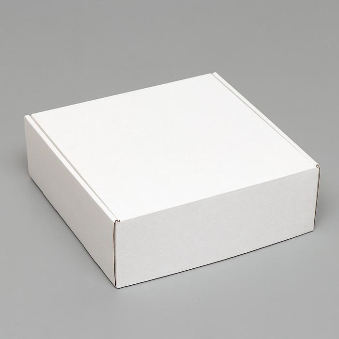 Коробка самосборная, белая, 27 х 27 х 9,5 см коробка самосборная почтовая белая 40 х 27 х 18 см