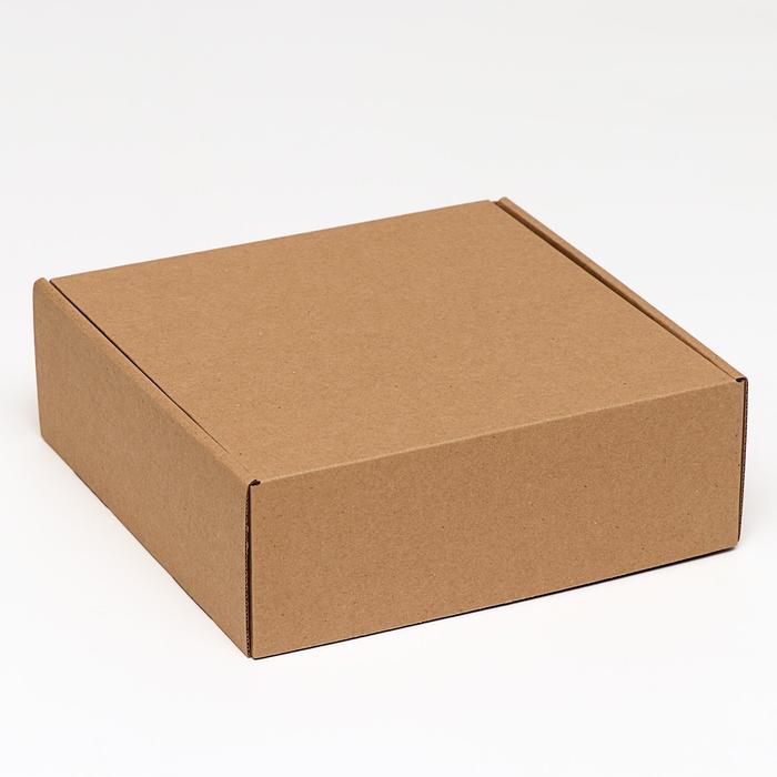 Коробка самосборная, крафт, 23 х 23 х 8 см коробка самосборная крафт бурая 23 х 23 х 12 см