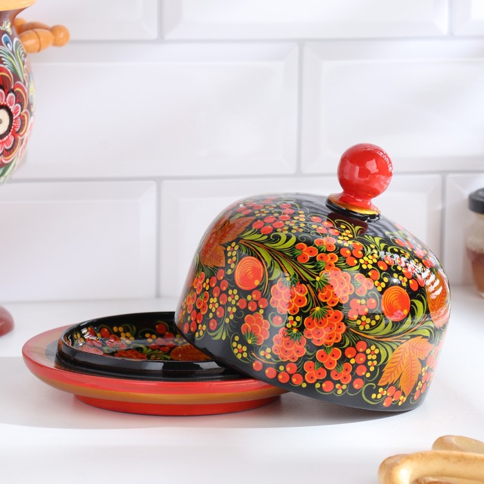 

Масленка , 15х12 см, хохлома