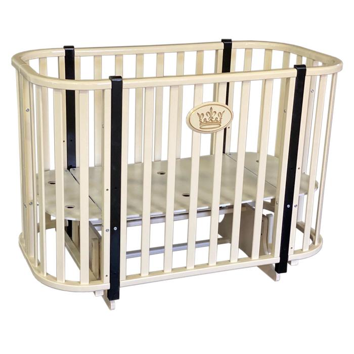 Детская кровать Estelle-2, поперечный маятник, колесо, цвет слоновая кость