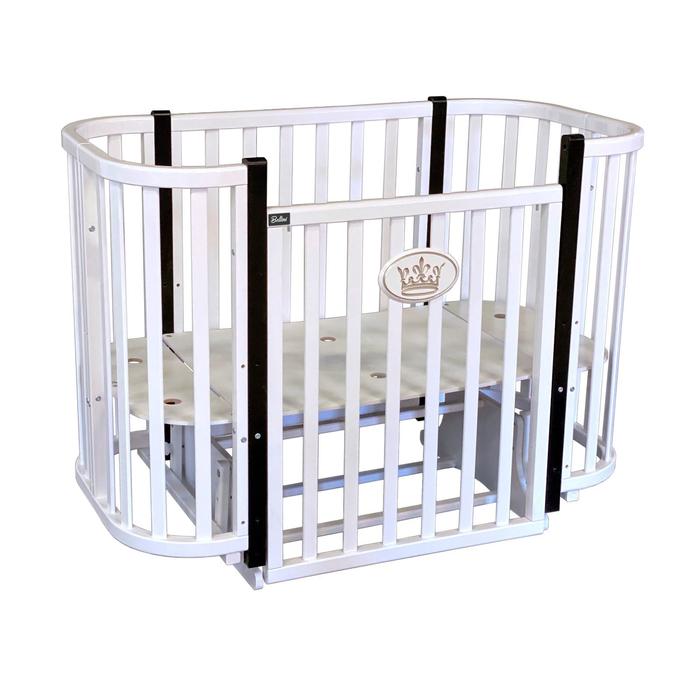 фото Детская кровать bellini laguna-4, автостенка, поперечный маятник, колесо, цвет белый