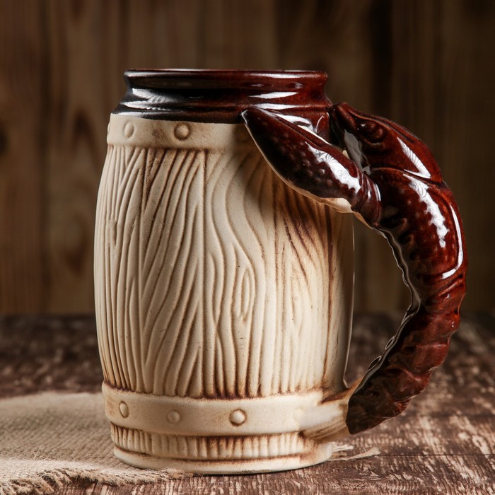 Кружка для пива "Кум" шамот, 0,7 л