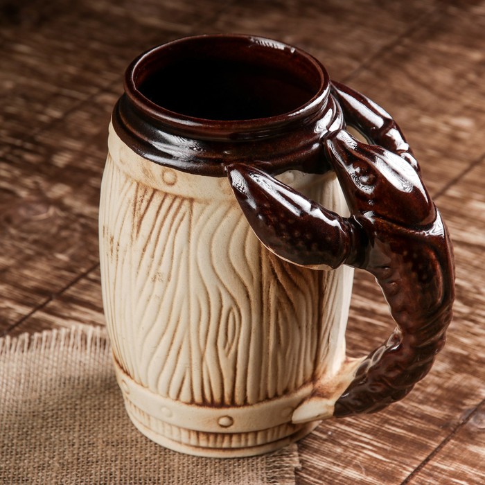 Кружка для пива "Кум" шамот, 0,7 л