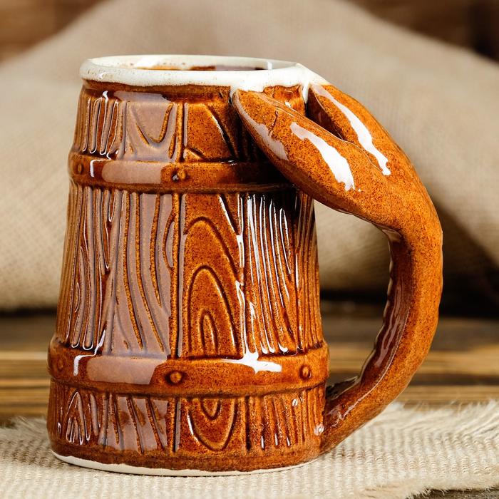 Кружка для пива &quot;Рак&quot; малая, коричневая, 0,3 л, микс
