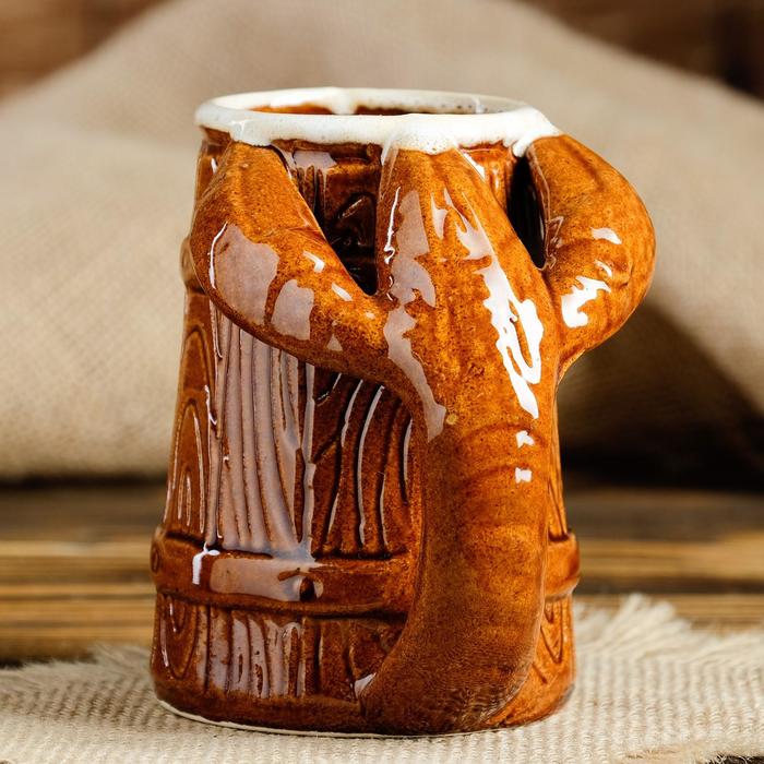 Кружка для пива "Рак" малая, коричневая, 0,3 л, микс