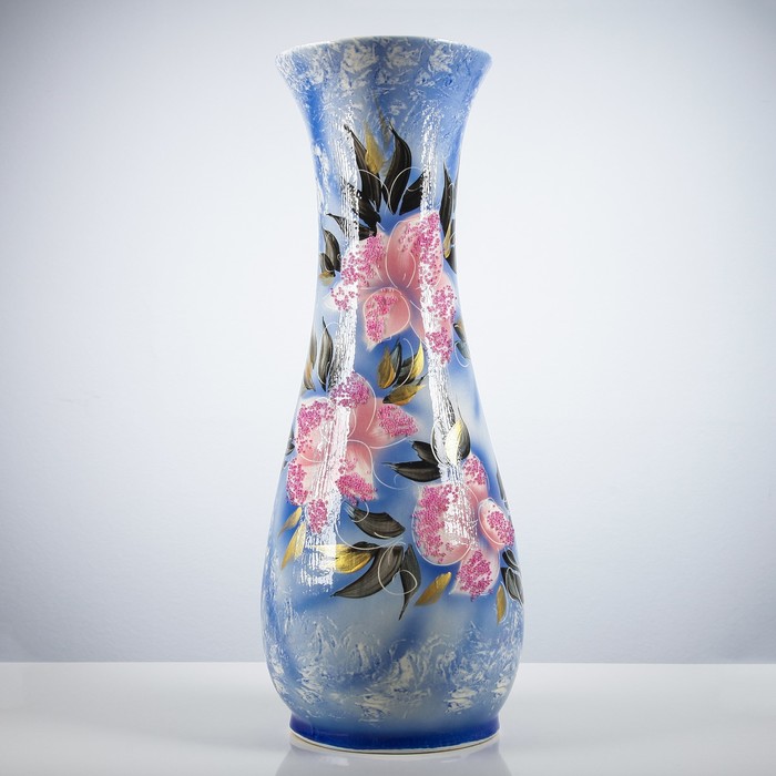 Ваза напольная "Осень" цветы, бисер