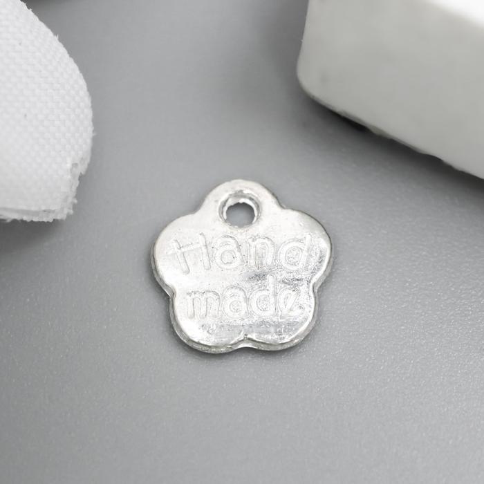 

Подвеска, цвет серебристый. "Handmade" 8х8 мм