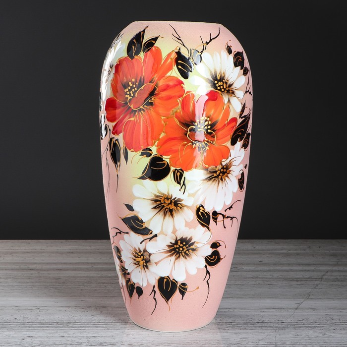 Ваза напольная "Аурика" лотос и бамбук