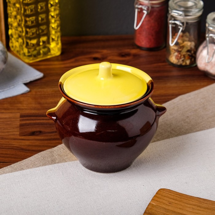 Горшочек для запекания "Двухцветный" 0,45 л, микс