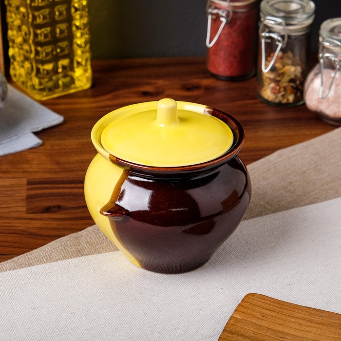 Горшочек для запекания "Двухцветный" 0,45 л, микс