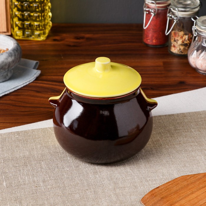 Горшочек для запекания "Двухцветный" 0,6 л, микс