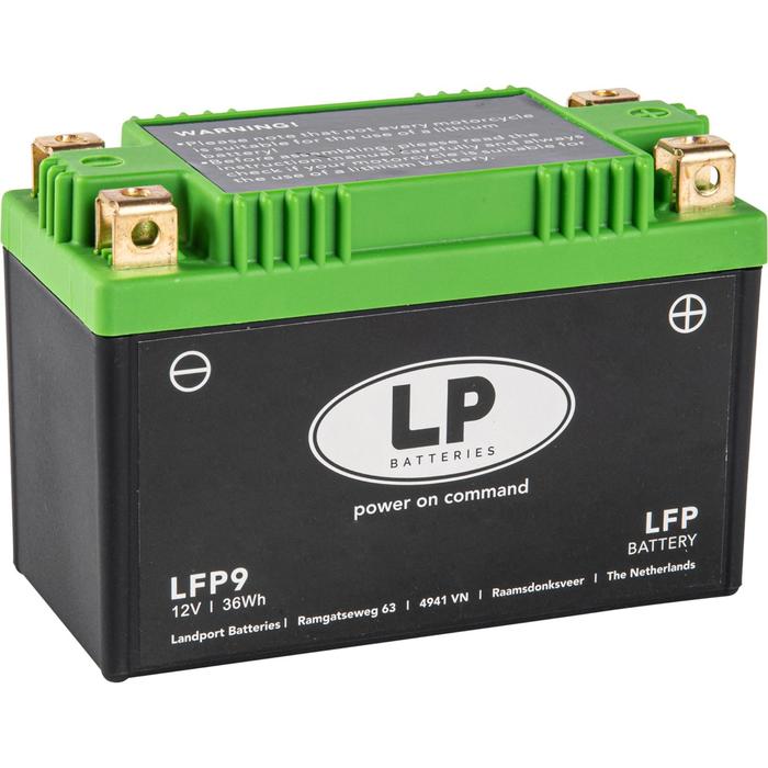 Аккумулятор Landport LFP9, Литий-ионный, 12В, 3Ач, пуск ток 180 А, прямая (+ -)