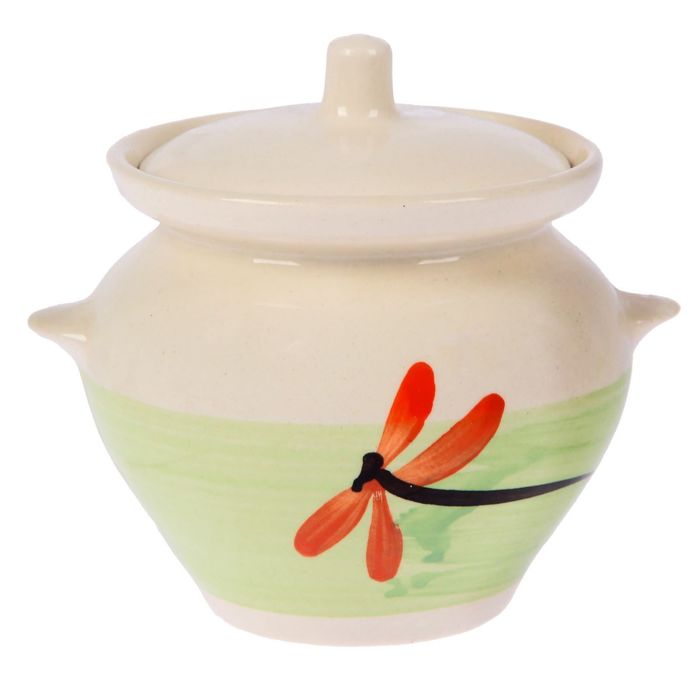 Горшочек для запекания "Стрекоза" 0,45 л, микс