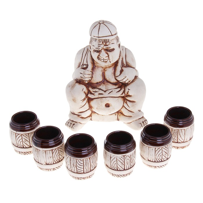 Штоф с рюмками "Доцент" 7 предметов, 1 л