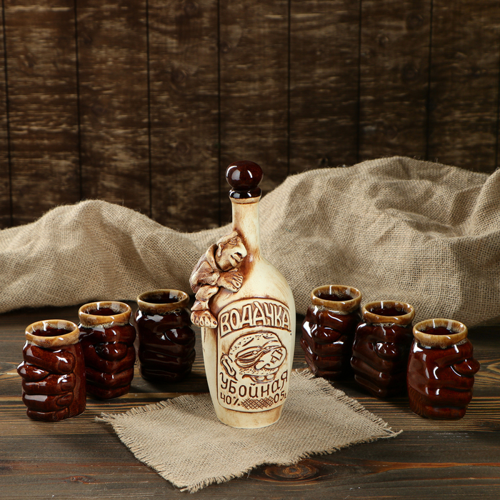 Штоф с рюмками "Водочка" 7 предметов, 0,5 л
