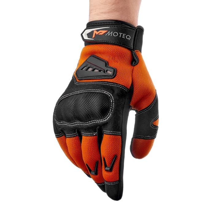 Перчатки мужские MOTEQ Twist 2, размер XL, цвет черный/оранжевый