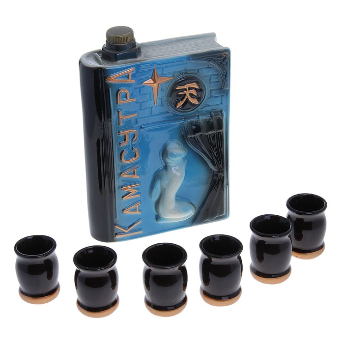 Штоф с рюмками "Камасутра" 7 предметов, 1 л, микс