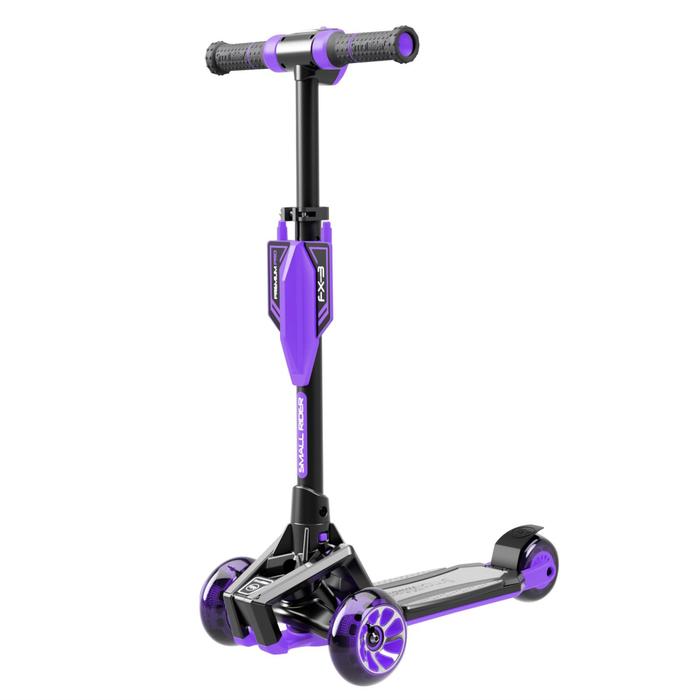 Самокат Small Rider Premium Pro 3 со светящимися колёсами, цвет фиолетовый