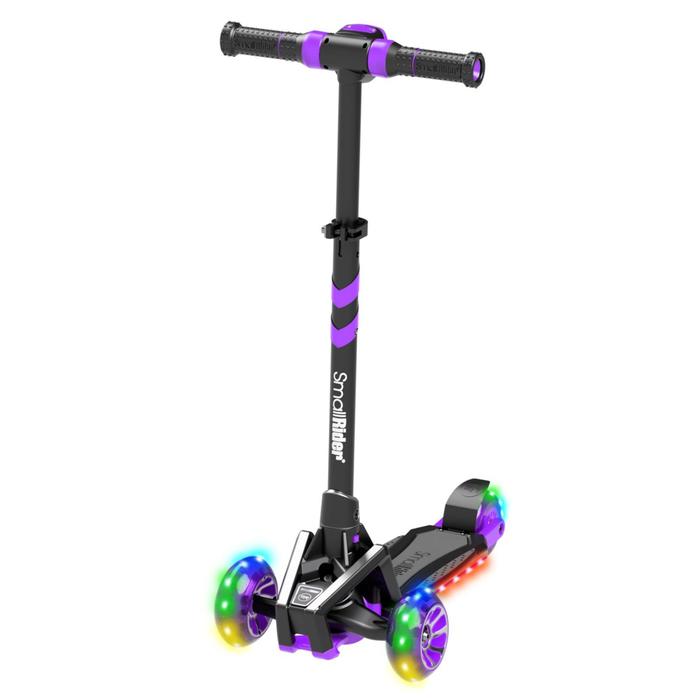 фото Самокат small rider premium pro 2 plus со светящими колесами, цвет фиолетовый