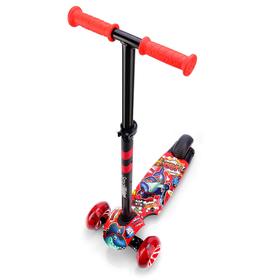 

Самокат Small Rider Turbo 2 Cartoons со светящимися колёсами, цвет красный