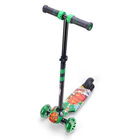 

Самокат Small Rider Turbo 2 Cartoons со светящимися колёсами, цвет зелёный, оранжевый дино