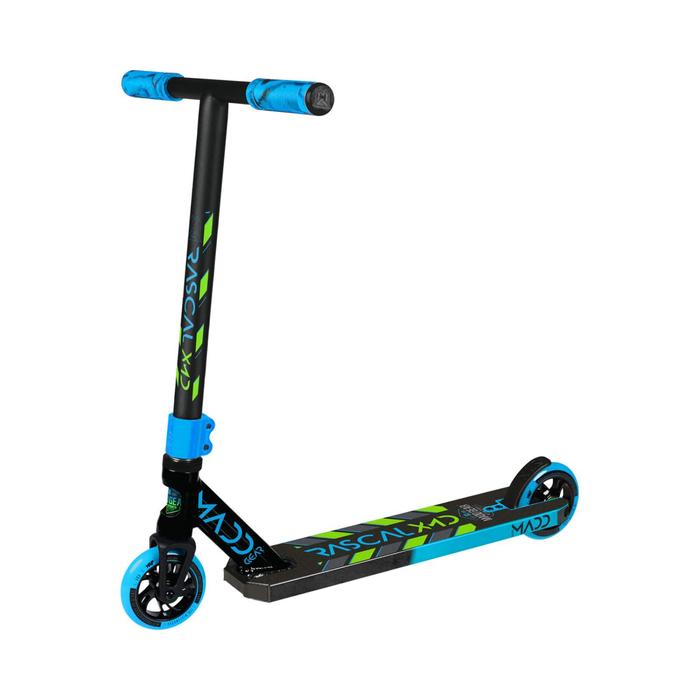 фото Трюковый самокат mgp kick rascal scooter (2020), цвет сине-зеленый mgp (madd gear)