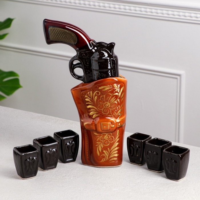 Штоф с рюмками "Кольт" 8 предметов, 0,25 л