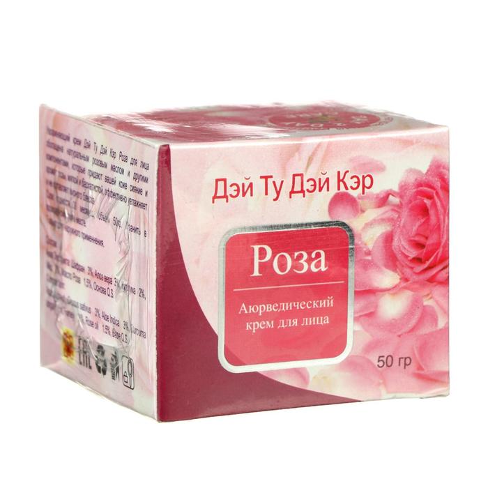 Крем для лица аюрведический Дэй Ту Дэй Кэр роза, увлажняющий, 50 г натуральный крем аюрведический боро дэй ту дэй кэр розовый 25мл