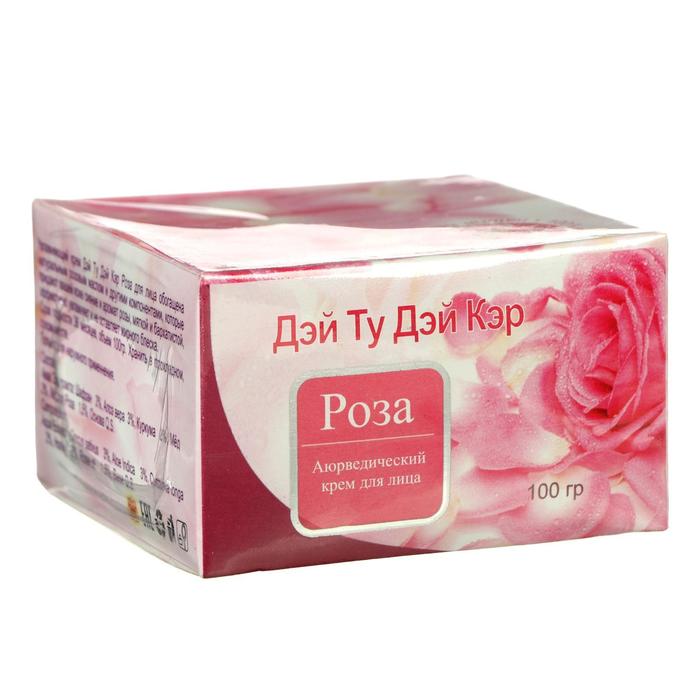 Крем для лица аюрведический Дэй Ту Дэй Кэр роза, увлажняющий, 100 г натуральный крем аюрведический боро дэй ту дэй кэр розовый 25мл