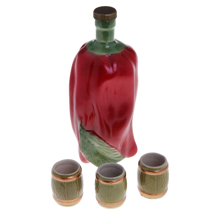 Штоф с рюмками "Перец" 4 предмета, 0,5 л