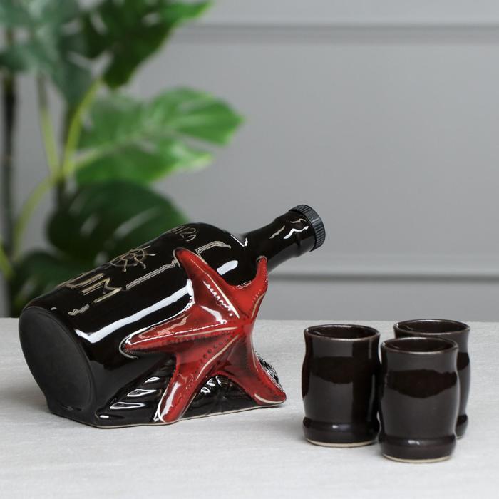 Штоф с рюмками "Ром" 4 предмета, 0,5 л