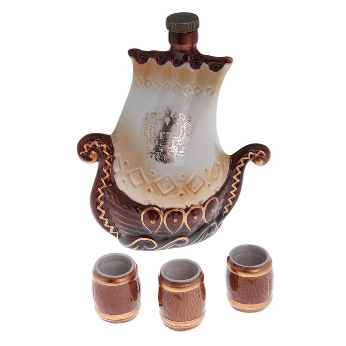 Штоф с рюмками "Садко" 4 предмета, 0,5 л