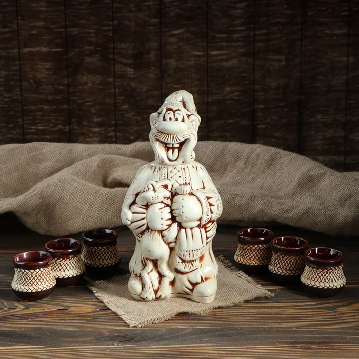 Штоф с рюмками "Хохол" 7 предметов, 0,8 л