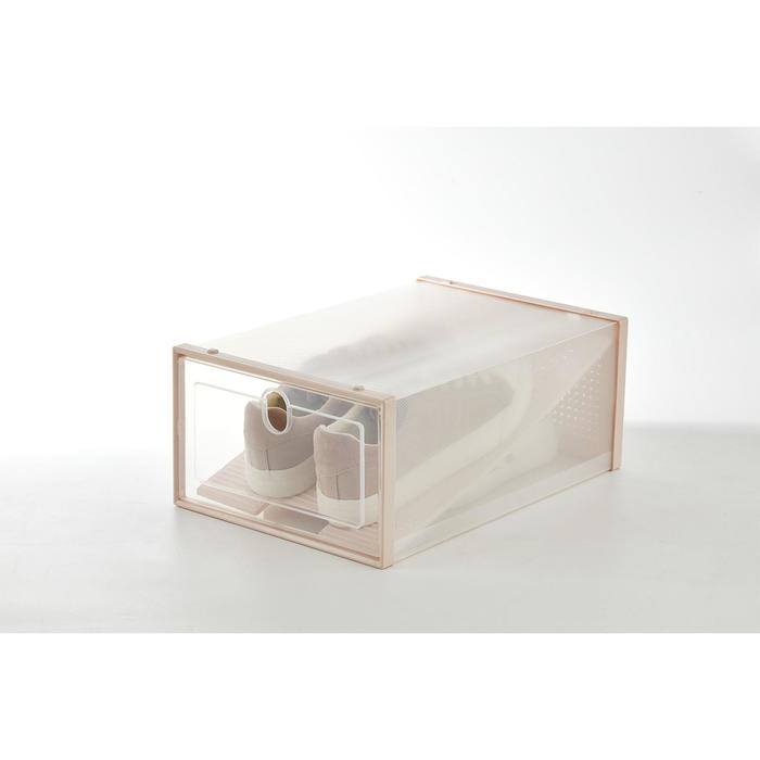 фото Набор коробок для хранения обуви homsu, 35х24х14,5 см, 12 шт, цвет бежевый