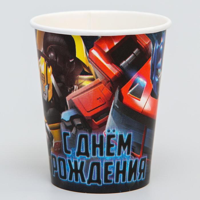 

Стакан бумажный "С Днем Рождения", Трансформеры