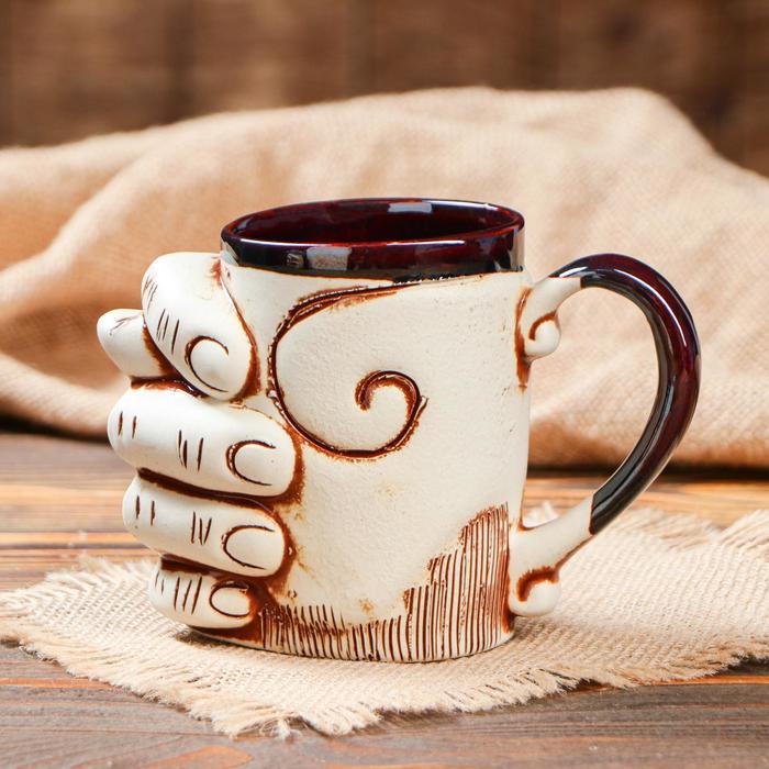 Кружка для пива "Дуля" шамот, 0,5 л