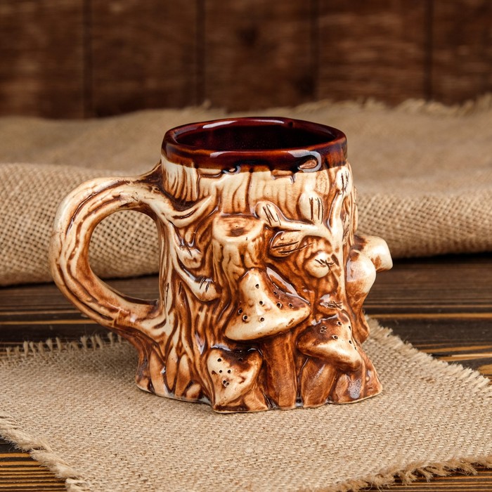 Кружка для пива "Пенёк" 0,35 л, микс