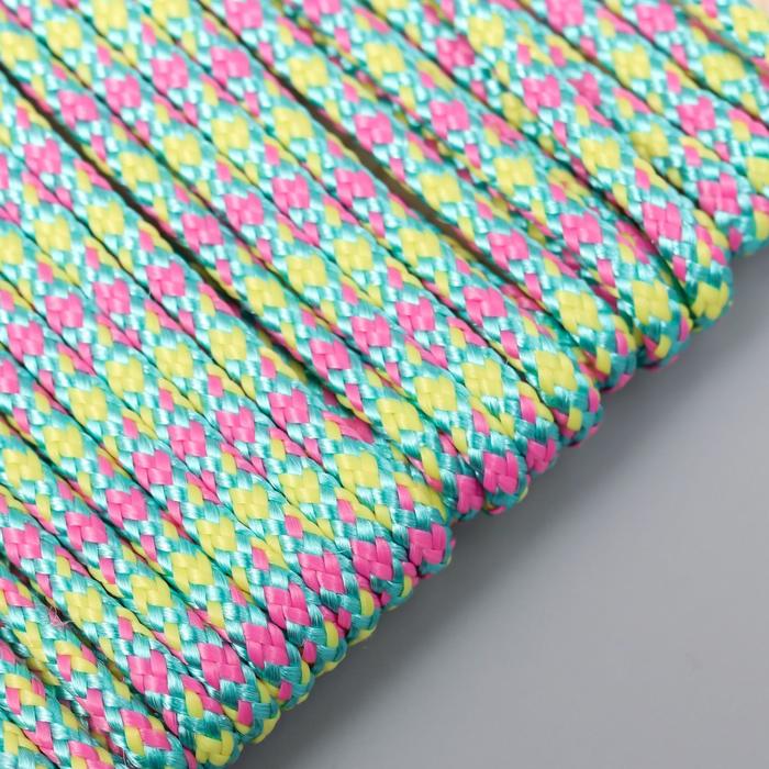 фото Тесьма декоративная шнур "яркий разноцветный круглый" намотка 5 м ширина 0,3 см арт узор