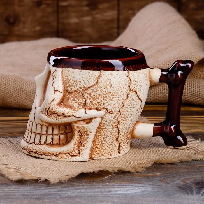 Кружка для пива "Череп" 0,5 л, микс