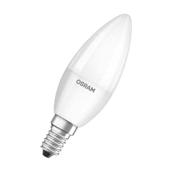 

Лампа светодиодная OSRAM LED STAR CLASSIC В, 5 Вт, Е14, 2700 К, 470 Лм, свеча