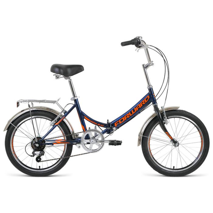 фото Велосипед 20" forward arsenal 2.0, 2021, цвет темно-синий/оранжевый, размер 14"