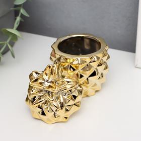 

Шкатулка керамика "Ананас" золото 9,3х5,6х5,6 см